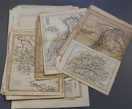 Thomas Kitchen, two unframed coloured engraved maps of Circle of Austria and Map of Denmark,